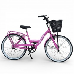 Bicicleta rodado 24 con canasto nena Sanmar LIQUIDACION