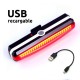 Luz led trasera recargable USB para bicicleta